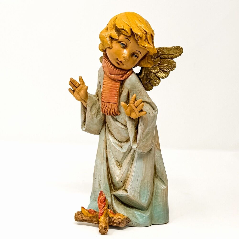 Vintage 1988 Fontanini Simonetti Angel #561 Campfire 8.25” Italy Nativity